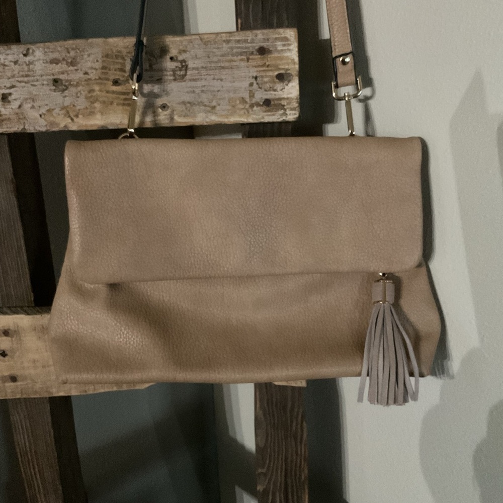Mode Lux Elegant Tan Leather Shoulder Bag - Picture 7 of 7
